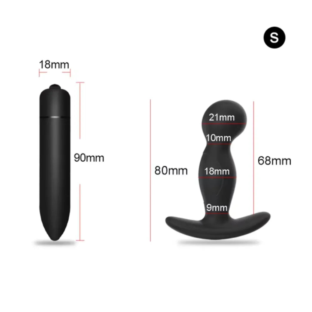 Silicone Prostate Massager with G Spot Vibrator